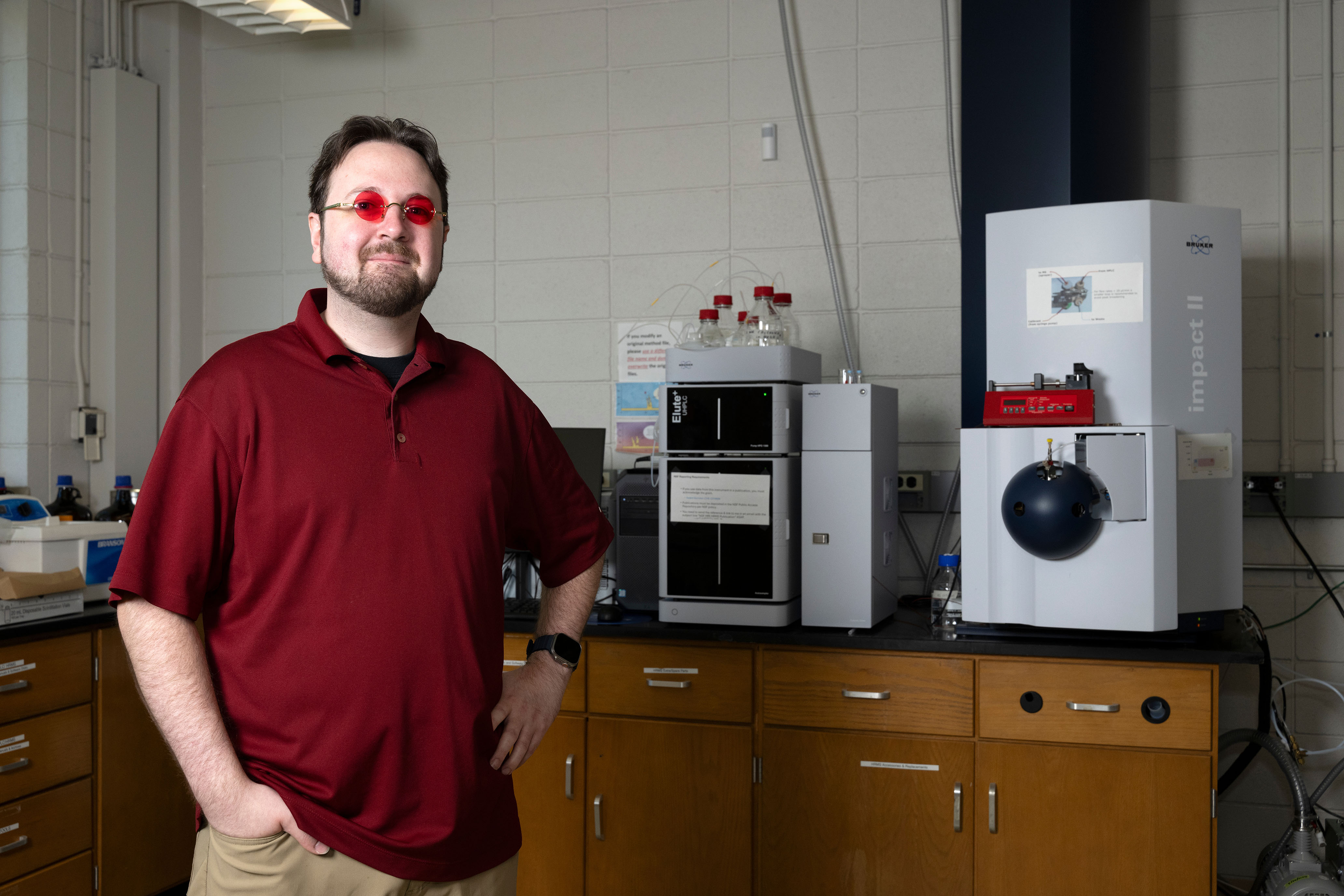 Ian Webster in the mass spec facility